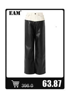 EAM Black Hollow Out Belted Long Trench Women New V-neck Long Sleeve Windbreaker Fashion Tide Spring Autumn 2024 15XM44101 - Otaj Gifts