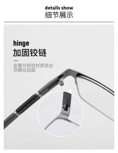 Men Reading Glasses Retro Business Hyperopia Glasses Anti Blue Light Reading Glasses 0 +1.0 To +4.0 Glasses - Otaj Gifts