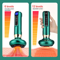 Electric Cupping Massager Vacuum Suction Cup GuaSha Anti Cellulite Beauty Health Scraping Infrared Heat Slimming Massage Therapy - Otaj Gifts