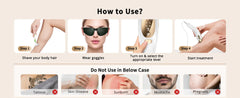 IPL Hair Removal Unlimited Flashes Laser Ice-Cooling Painless Whole Body Treament Safe & Effecctive Home Beauty Device Men Women - Otaj Gifts