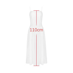 White Dress Women Halter Cotton Long Dress Lace Elegant Party Outfits - Otaj Gifts