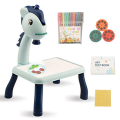 Kids Painting Board Toys Children LED Projector Art Painting Table Desk Arts Toy  Educational Learning Paint Tool Toy For Girl - Otaj Gifts