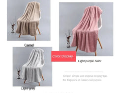 70x140cm Bamboo Charcoal Coral Velvet Bath Towel for Adult Soft Absorbent Microfiber Fabric Towel Household Bathroom Towel - Otaj Gifts