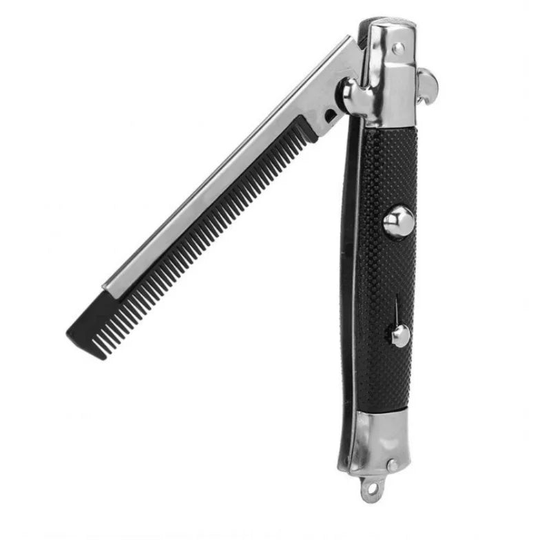 1Pc Folding Spring Comb  Mens Womens Beauty Handmade Folding Pocket Clip Hair Moustache Beard Comb For Barbershop Pet Modelling - Otaj Gifts
