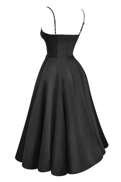 Summer Long Evening Dress Elegant Spaghetti Strap Corset Satin Prom Dress - Otaj Gifts