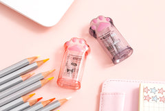 Kawaii Cat Paw Shaped Pencil Sharpener Stationery Kids Gift  Cute School Supplies  Korean Stationery - Otaj Gifts
