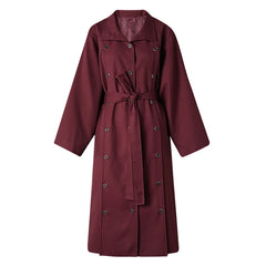 EAM Women Black Irregular Slit Big Size Trench New Stand Collar Long Sleeve Windbreaker Fashion Spring Autumn 2025 1DH0755 - Otaj Gifts