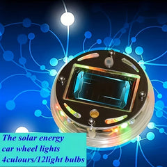 LED Light Solar Energy Flash Car Wheel Light Hub Bulb Tire Tyre Valve Car Motorcycle Tire Colorful Modes Valve Light Wheel Lamp - Otaj Gifts