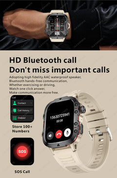 2025 New style Military Smart Watch Men IP68 5ATM Outdoor Sports Fitness Tracker Health Monitor 1.81Inch BT Call Smartwatch - Otaj Gifts