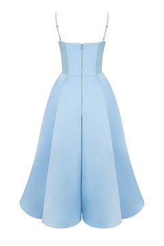 Summer Long Evening Dress Elegant Spaghetti Strap Corset Satin Prom Dress - Otaj Gifts