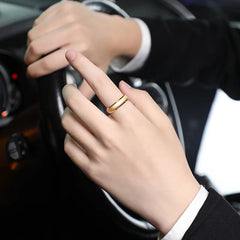 Gold and silver Color Rings for Couples Engagement Luxury Jewelry - Otaj Gifts