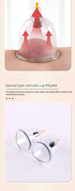BY 6/12 Cans Cupping Therapy Set Chinese Medicine Physiotherapy Vacuum Cupping set  Professional Suction Cups Massage Masajeador - Otaj Gifts