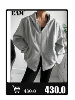 EAM Women Black Irregular Slit Big Size Trench New Stand Collar Long Sleeve Windbreaker Fashion Spring Autumn 2025 1DH0755 - Otaj Gifts