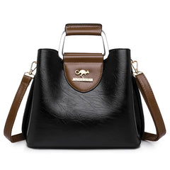 Luxury Designer Handbag Purses for Women 2024 Female Oil Leather Branded Shoulder Crossbody Messenger Tote Bag Small Fashion Sac - Otaj Gifts