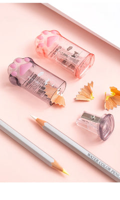 Kawaii Cat Paw Shaped Pencil Sharpener Stationery Kids Gift  Cute School Supplies  Korean Stationery - Otaj Gifts