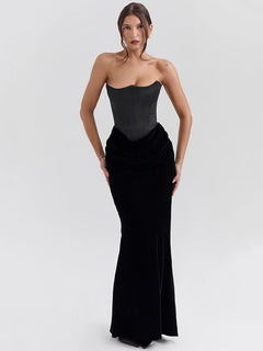 Mozision Off-shoulder Strapless Sexy Maxi Dress For Women Elegant Sleeveless Backless Bodycon Club Party Evening Long Dress - Otaj Gifts