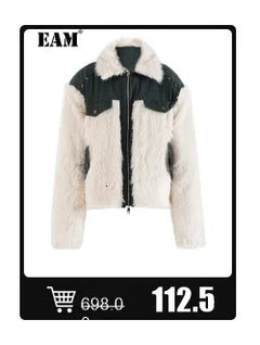 EAM Black Hollow Out Belted Long Trench Women New V-neck Long Sleeve Windbreaker Fashion Tide Spring Autumn 2024 15XM44101 - Otaj Gifts