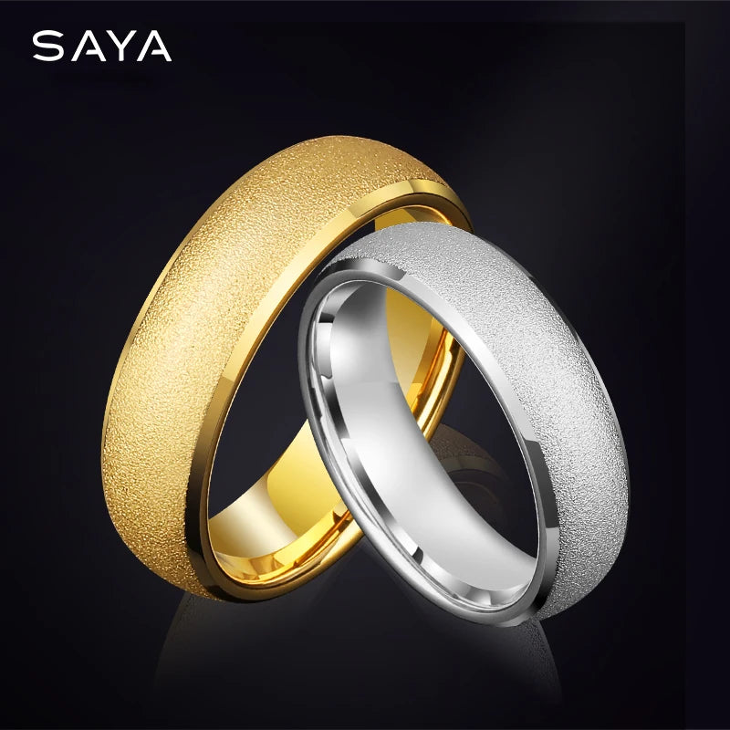 Gold and silver Color Rings for Couples Engagement Luxury Jewelry - Otaj Gifts
