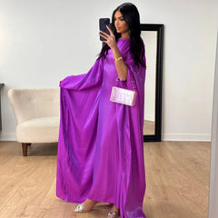 Butterfly Abaya Inside Inner Belt Muslim Party Long Dress Abayas for Women Dubai Turkey Islamic Clothing Ramadan Eid Kaftan Robe - Otaj Gifts