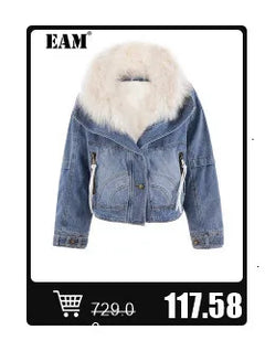 EAM Black Hollow Out Belted Long Trench Women New V-neck Long Sleeve Windbreaker Fashion Tide Spring Autumn 2024 15XM44101 - Otaj Gifts