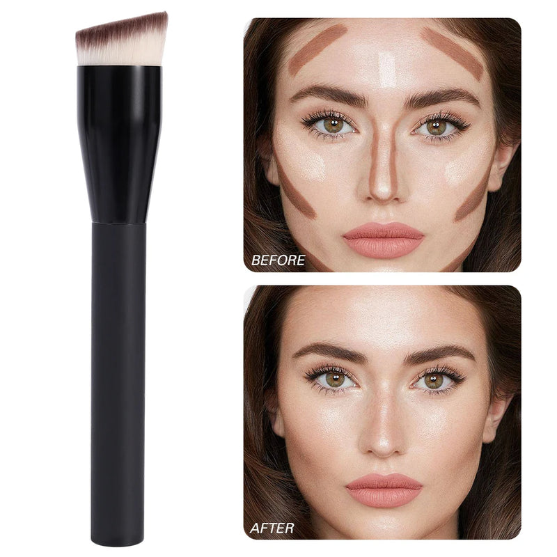 Makeup Brushes Foundation Concealer Angled Seamless Cover Synthetic Dark Circle Liquid Cream Cosmetics Contour Brush Beauty Tool - Otaj Gifts