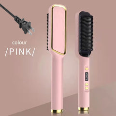 Electric Hot Comb Multifunctional Straight Hair Straightener Comb Negative Ion Anti-Scalding Styling Tool Straightening Brush - Otaj Gifts