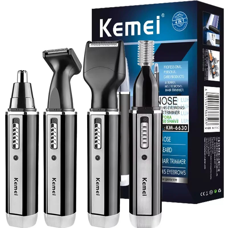 4in1 Rechargeable Nose Trimmer Beard Trimmer for Men Ear Eyebrow Nose Hair Trimmer for Nose and Ear Hair Removal Clean Machine - Otaj Gifts
