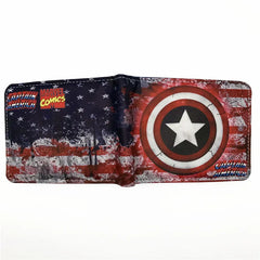Hot Sell Marvel Comics Wallet Captain America Purse with Coin Pocket - Otaj Gifts