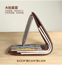【Genuine Cowhide Leather】ManBang Brand Hot Sale Men's Wallet Luxury Original Short Tri-Fold First Layer Cowhide Purse Business - Otaj Gifts