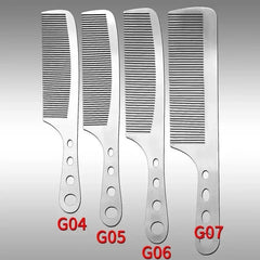 1PC Titanium Steel Comb Professional Salon Hair Hairdressing Anti-static Barbers Comb Ultra Thin Hair Brush for Men - Otaj Gifts