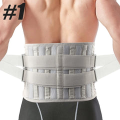 Lower Back Brace with 6 Stays Anti-skid Orthopedic Lumbar Support Breathable Waist Support Belt for Men Women Gym Pain Relief - Otaj Gifts