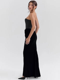Mozision Off-shoulder Strapless Sexy Maxi Dress For Women Elegant Sleeveless Backless Bodycon Club Party Evening Long Dress - Otaj Gifts