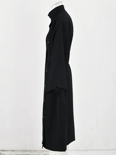 EAM Women Black Irregular Slit Big Size Trench New Stand Collar Long Sleeve Windbreaker Fashion Spring Autumn 2025 1DH0755 - Otaj Gifts