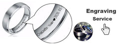6 or 8mm Black Hammer Pattern Tungsten Carbide Brushed Ring - Otaj Gifts
