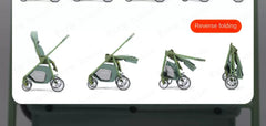 2 In 1 Portable Multifunctional Baby Stroller High Landscape Pram Carriage Basket Baby Carriage Baby Stroller 0 To 3 Years - Otaj Gifts