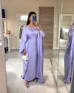 Butterfly Abaya Inside Inner Belt Muslim Party Long Dress Abayas for Women Dubai Turkey Islamic Clothing Ramadan Eid Kaftan Robe - Otaj Gifts