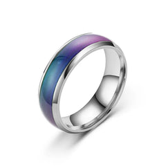 5 Colors Stainless Steel Changing Color Rings Mood Emotion Feeling Temperature Ring for Women Men Couples Ring Tone Jewelry Gift - Otaj Gifts