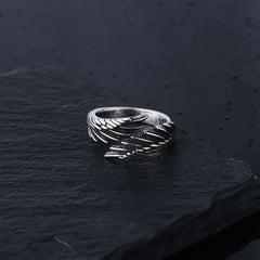 Retro Angel Demon Wings Creative Ring For Men Women Punk Gothic Open Ring Handmade Unisex Jewelry Accessories Gift For Lovers - Otaj Gifts