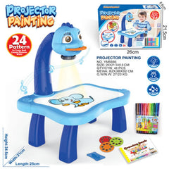 Kids Painting Board Toys Children LED Projector Art Painting Table Desk Arts Toy  Educational Learning Paint Tool Toy For Girl - Otaj Gifts