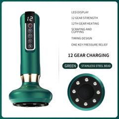 Electric Cupping Massager Vacuum Suction Cup GuaSha Anti Cellulite Beauty Health Scraping Infrared Heat Slimming Massage Therapy - Otaj Gifts
