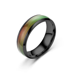 5 Colors Stainless Steel Changing Color Rings Mood Emotion Feeling Temperature Ring for Women Men Couples Ring Tone Jewelry Gift - Otaj Gifts