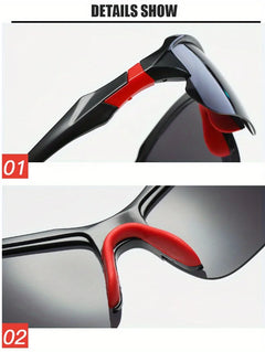 Outdoor Polarized Fashionable Sports Glasses for Men and Women, Windproof Suitable for Baseball Running Fishing Golf and Driving - Otaj Gifts