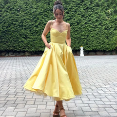 Summer Long Evening Dress Elegant Spaghetti Strap Corset Satin Prom Dress - Otaj Gifts