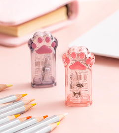 Kawaii Cat Paw Shaped Pencil Sharpener Stationery Kids Gift  Cute School Supplies  Korean Stationery - Otaj Gifts