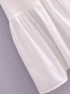 White Dress Women Halter Cotton Long Dress Lace Elegant Party Outfits - Otaj Gifts