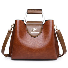 Luxury Designer Handbag Purses for Women 2024 Female Oil Leather Branded Shoulder Crossbody Messenger Tote Bag Small Fashion Sac - Otaj Gifts