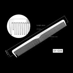 1PC Titanium Steel Comb Professional Salon Hair Hairdressing Anti-static Barbers Comb Ultra Thin Hair Brush for Men - Otaj Gifts