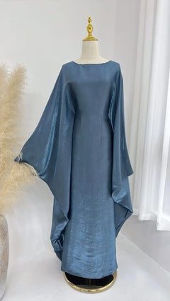 Butterfly Abaya Inside Inner Belt Muslim Party Long Dress Abayas for Women Dubai Turkey Islamic Clothing Ramadan Eid Kaftan Robe - Otaj Gifts