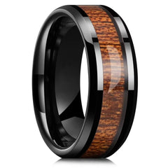 Fashion 8mm Men Stainless Steel Rings Inlay Meteorite Abalone Shell Rings For Men Women Wedding Engagement Band Jewelry Gift - Otaj Gifts