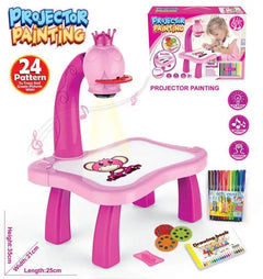 Kids Painting Board Toys Children LED Projector Art Painting Table Desk Arts Toy  Educational Learning Paint Tool Toy For Girl - Otaj Gifts
